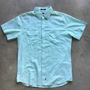 Diamond X Matix Dress Shirt Flannel Turquoise
